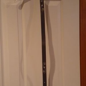 Black kids belt with rhinestone stars